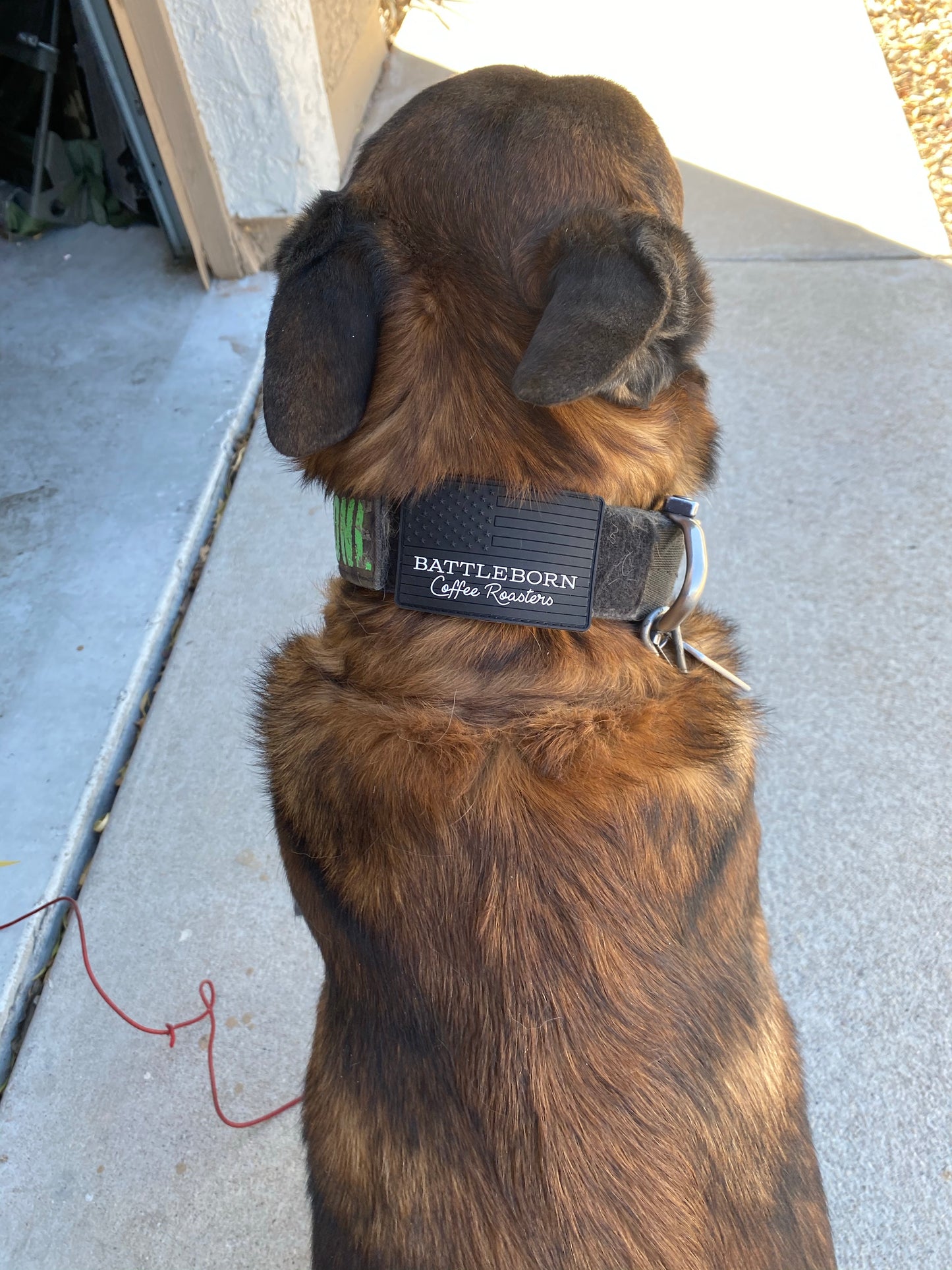 BattleBorn Coffee blacked out Flag PVC Patch