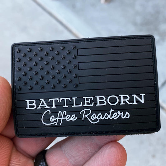 BattleBorn Coffee blacked out Flag PVC Patch
